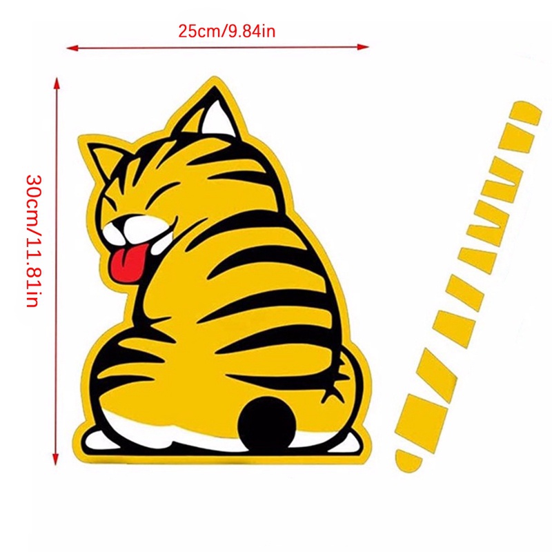BK Creative Cat Moving Tail Paws Reflective Car Stickers Windshield ...