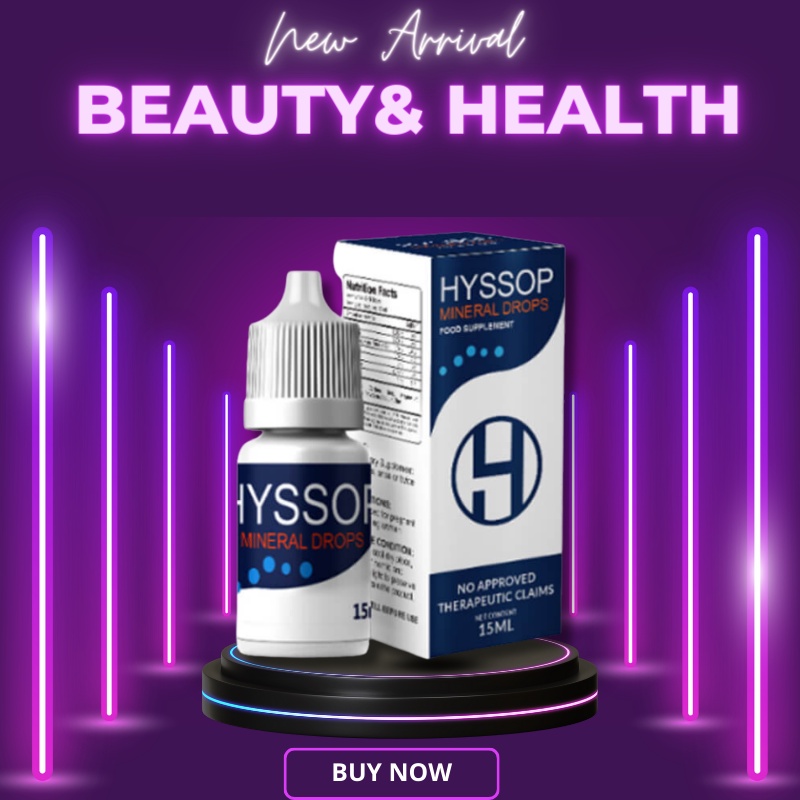 BOTTLE HYSSOP MINERAL EYE DROPS 15ml each dropper For Clear Vision Eye