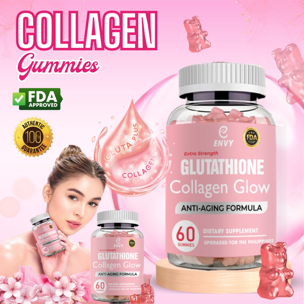 ENVY GLUTATHIONE COLLAGEN GLOW slimming original Gummies Glow Whitening ...