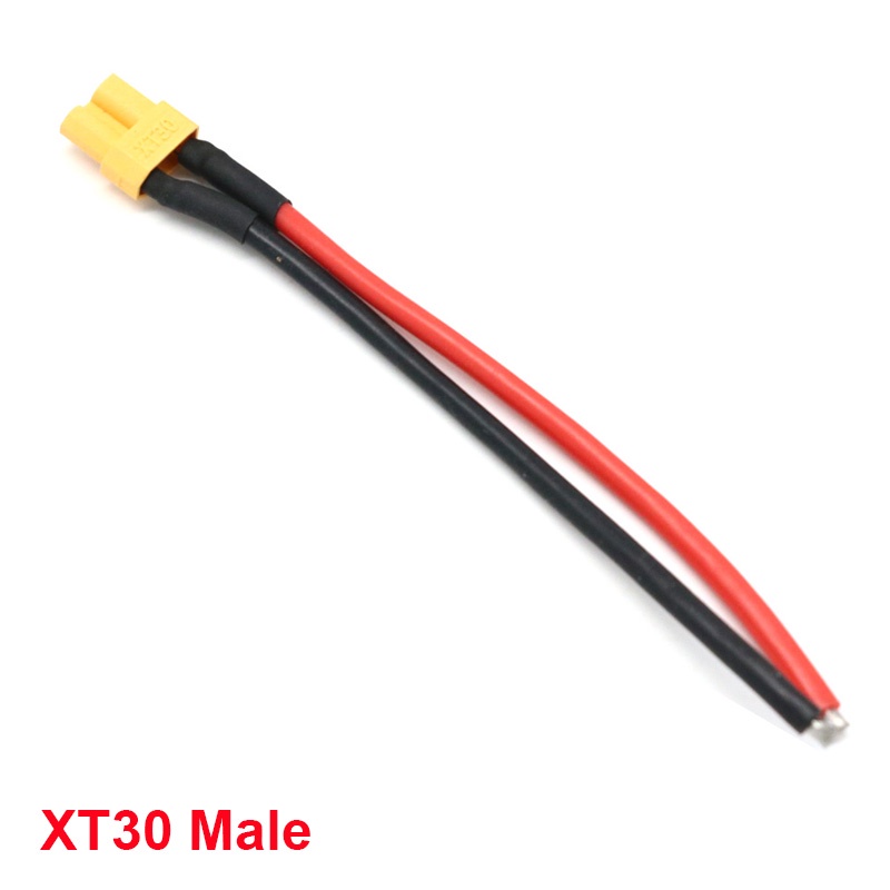 XT30 Plug Male with 10cm 18awg Silicone Wire Lipo Battery RC 100mm ...