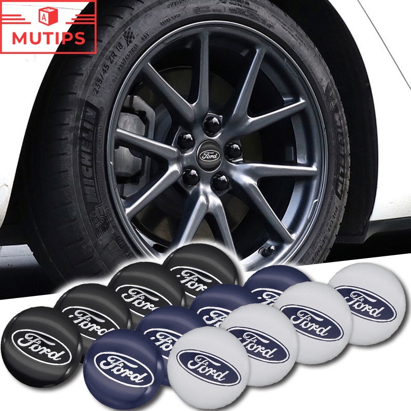 Ford 4Pcs/set 56mm Car Wheel Hub Cap Sticker Metal Emblem Stickers For ...