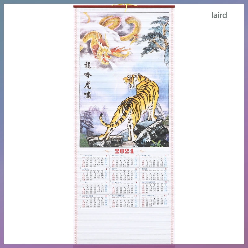 2024 Monthly Calendar Japanese Scroll Calendars Good Luck Wall Bathroom