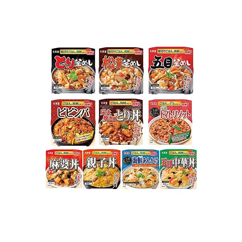 Direct From Japan】Marumiya 10 kinds of assorted rice bowls with gohan