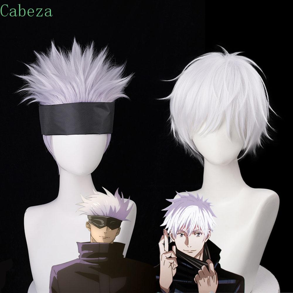 CABEZA Cosplay Wig Satoru Gojo Fluffy Grey Jujutsu Kaisen Anime Cosplay ...