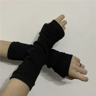 GMMGLT Arm Warmers, for Women, Cable Knit Warm Winter Sleeve Fingerless Gloves, Premium, Women's, Size: XL, Black
