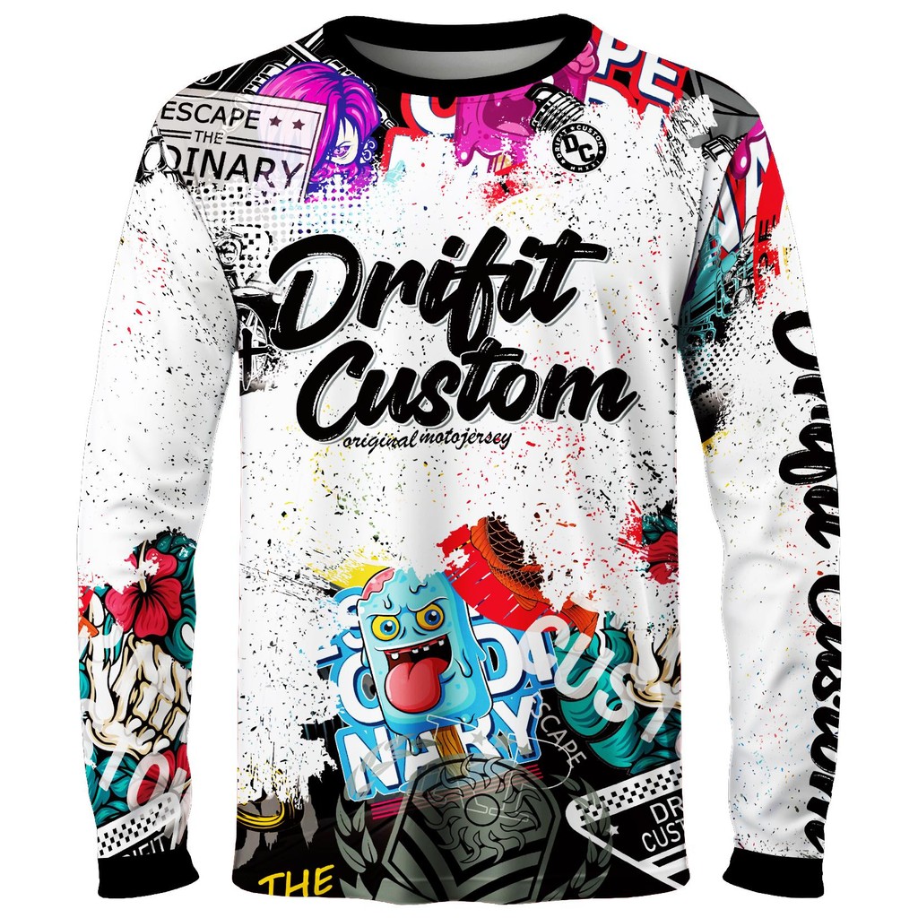 Men's Motorcycle Riding Jersey LongSleeve for Sports and Motocross Full ...