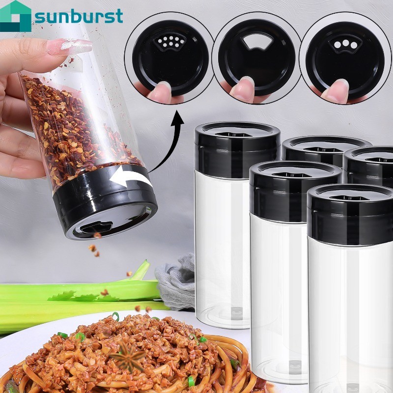 Clear Plastic Seasoning Bottle - Spice Powders Jar Pepper Shakers - BBQ ...
