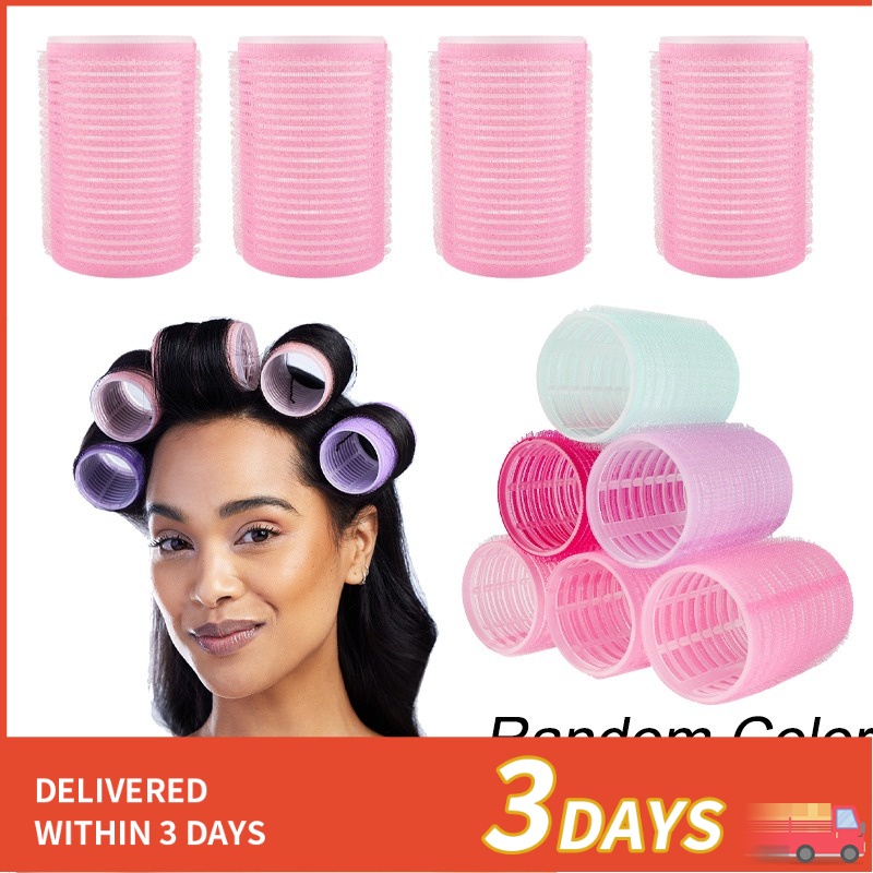 3/5/10Pcs Self Grip Heatless Hair Curlers/Plastic Hair Rollers Self
