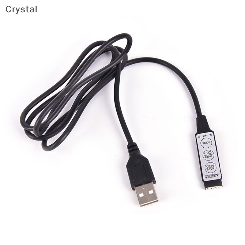 Crystal DC 5V USB LED RGB Controller 3Key 4Pin Remote Controller For