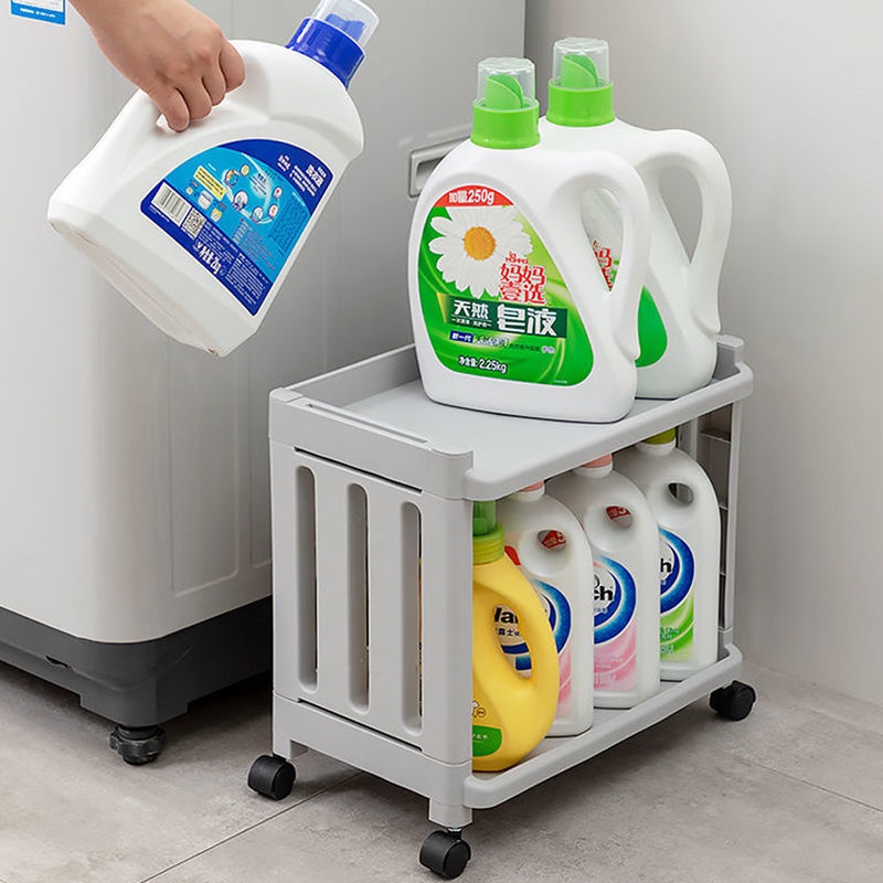 Restroom Shelf Bathroom Racks with Wheel Toilet Floor Shelves Shampoo ...