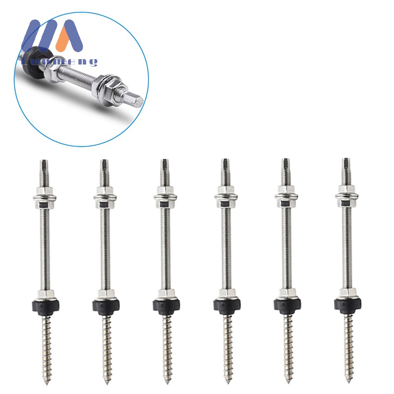 LuoMeng hanger bolts, PV system, hanger bolts, M10 x 200/250 mm, 304