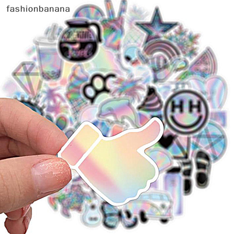 FBPH Bless 50Pcs Horaphic Laser Style Stickers Guitar Suitcase Helmet ...