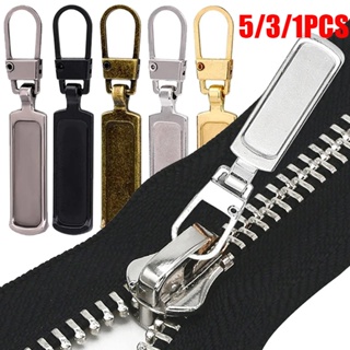 1/5Pcs Metal Zippers Pull Tab Replacement Puller Zip For Bag Coat