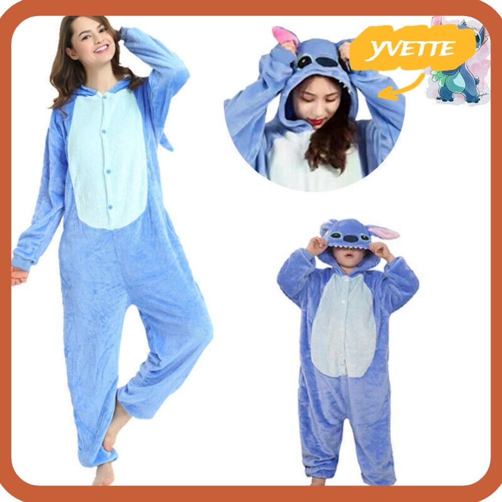 YVE Cosplay Costume Suit, Lilo Stitch Cartoon Stitch Pajamas, Adults ...