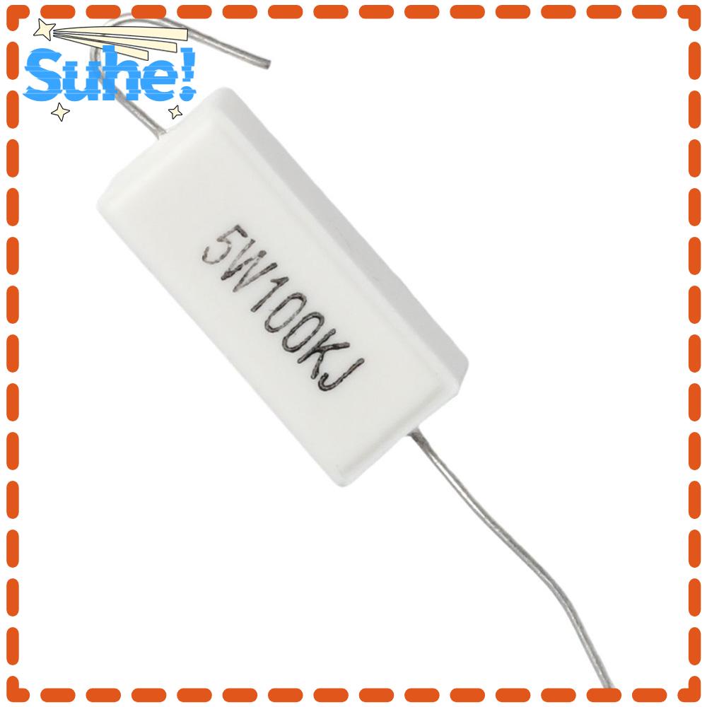 HISUHE 15Pcs Cement Resistor, Wirewound Resistor Flame Resistance