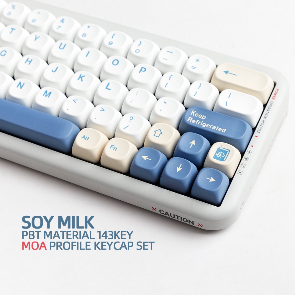 Soy Milk Keycaps Pbt Keys Set Moa Profile Five Sided Heat Sublimation Compatible Gateron