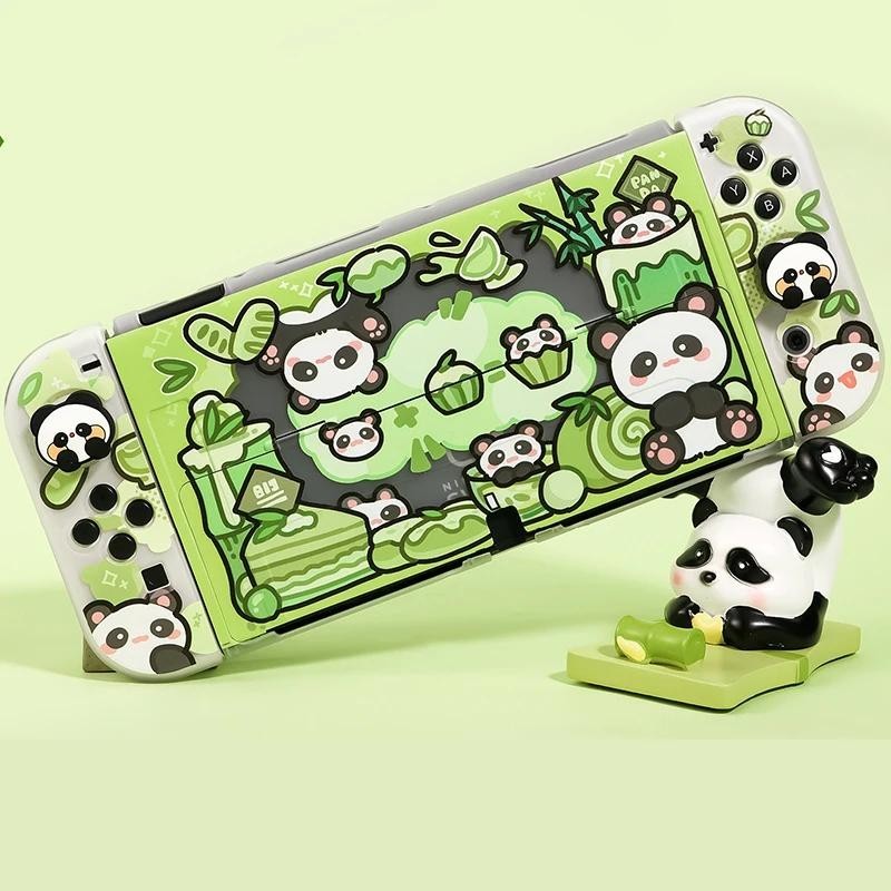 Cute Panda Transparent Case For for Nintendo Switch & Oled Shell Hard ...