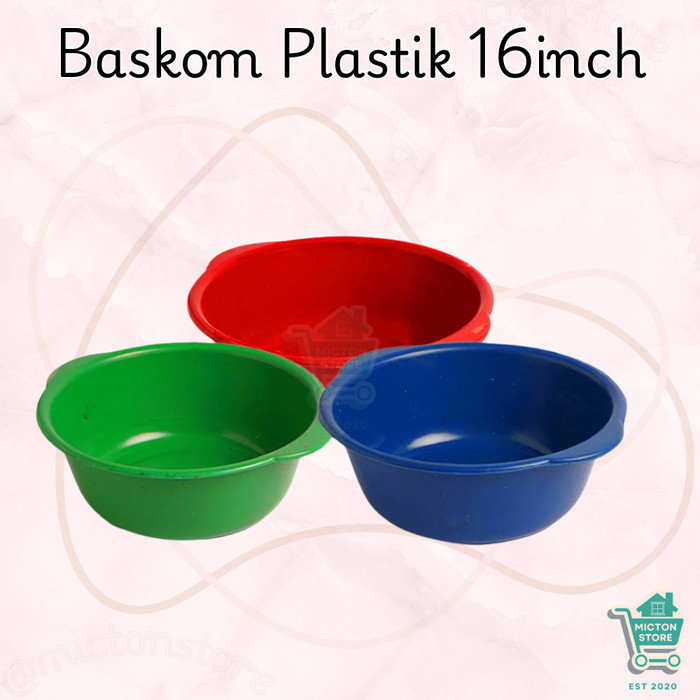 Bezton Premium 16 Inch Plastic Basin Durable Plastic Container Food ...