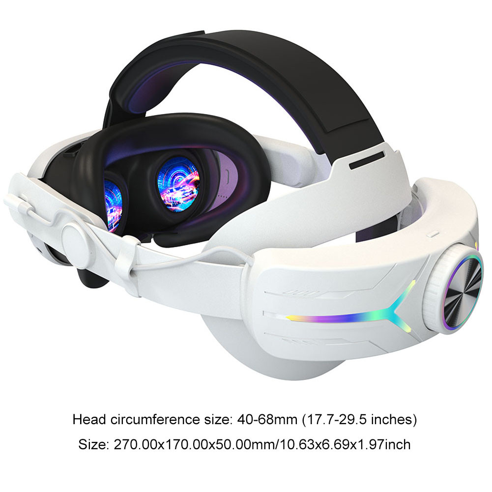 Strap Elite Avec Batterie 8000mAh Pour Casque VR Meta Quest 3/3S - Bandeau De Tête Rechargeable Neuf