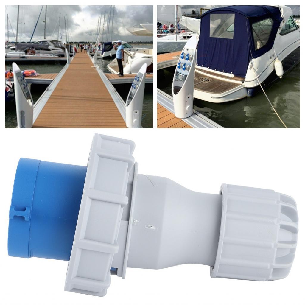 3 Pin 220-250V Waterpoof Marine Boat Grounding Shore Plug for Yath RV
