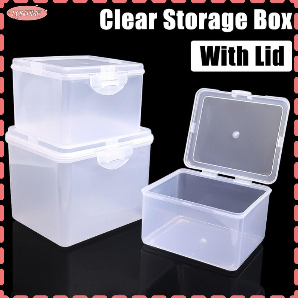 LONTIME STORE Storage Box, with Lid Multi-purpose Storage , Transparent ...