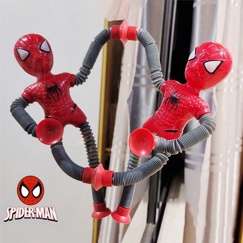 Marvel Spiderman Pop Tubes Suction Cup Sensory Toys Led Light