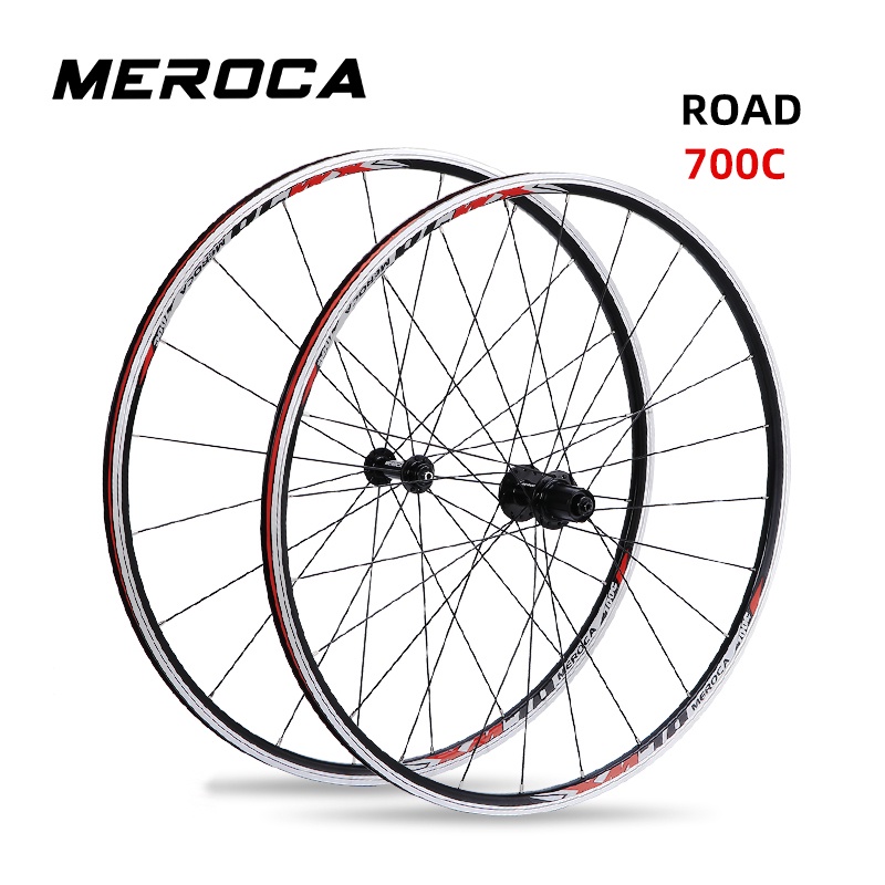 MEROCA XM700 Road Bike Wheelset 700C Ultra light Aluminum Alloy Quick Release Lever Rim Brake Front Rear Wheel 700x23 28C Tyre Shopee Philippines