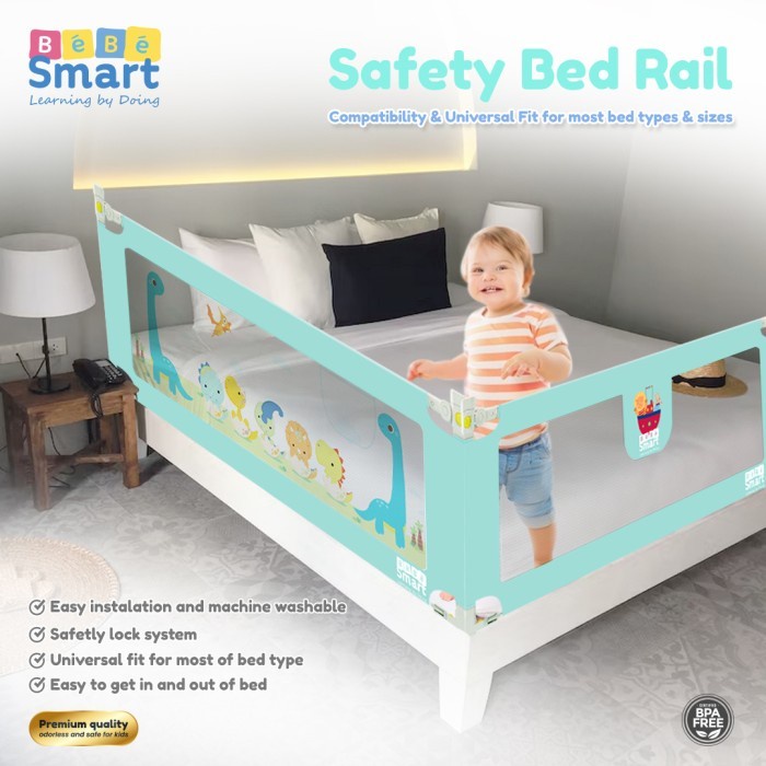 Bebesmart Baby Bed Barrier / Safety - Baby Bed Rail by Bebe Smart ...