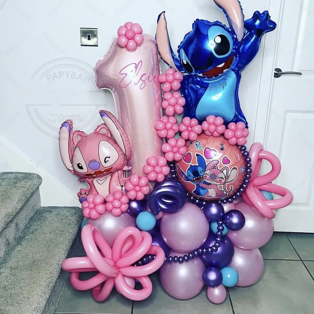 Lilo Stitch Birthday Theme Arch Kit Garland Foil Balloon Baby Shower ...