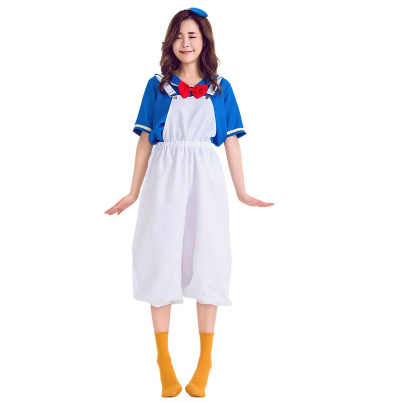 Donald Duck Overalls Halloween Anime Performance Costume Duck Cosplay ...