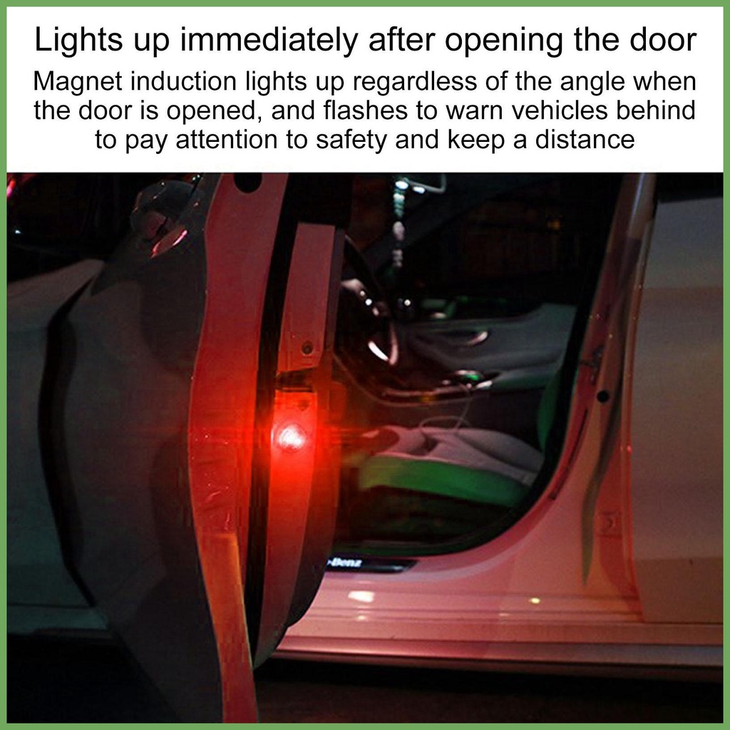 Car Door Safety Warning Led Light Universal Flashing Signal Roadside