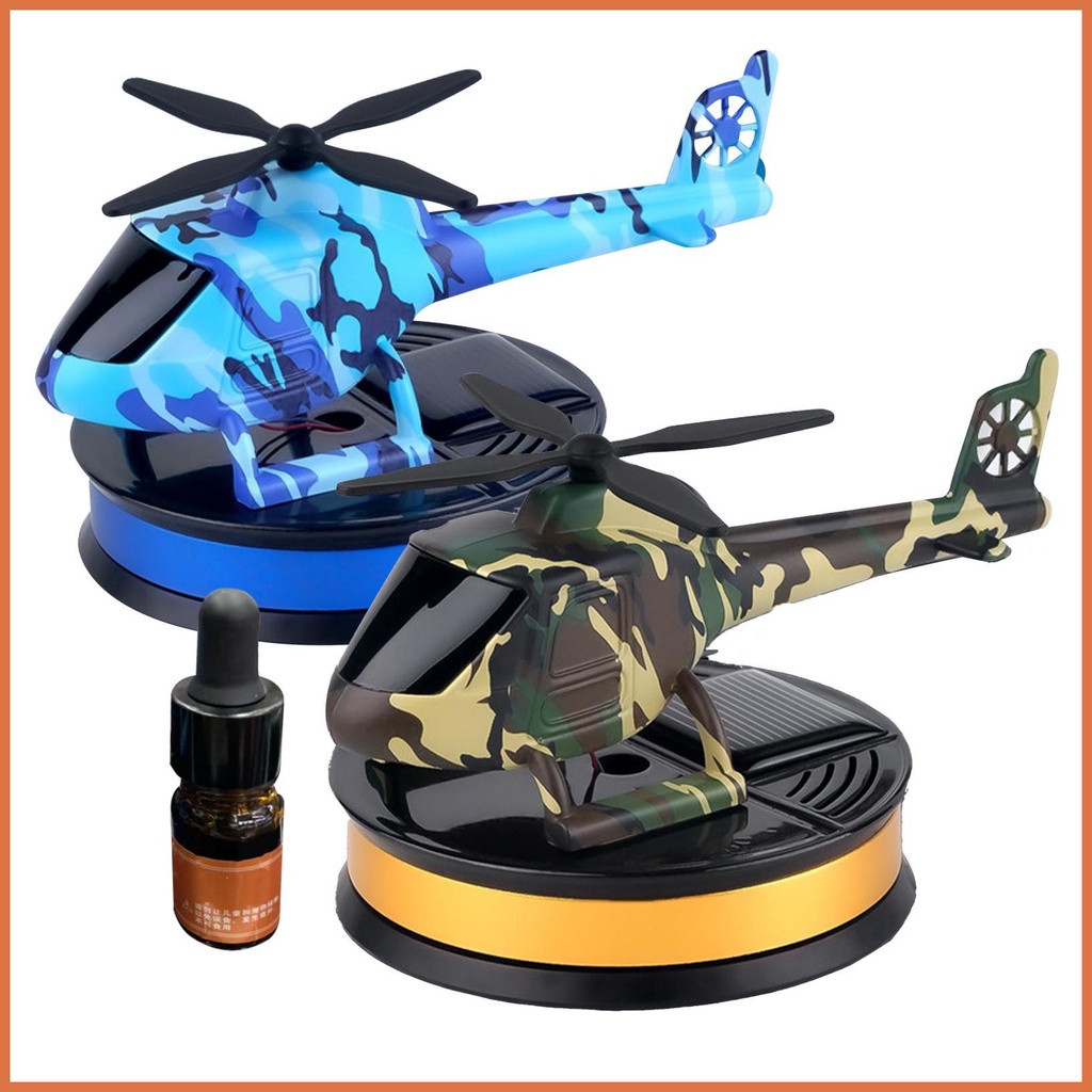 Helicopter Car Air Freshener With 10ml Solar Spinning Center Console