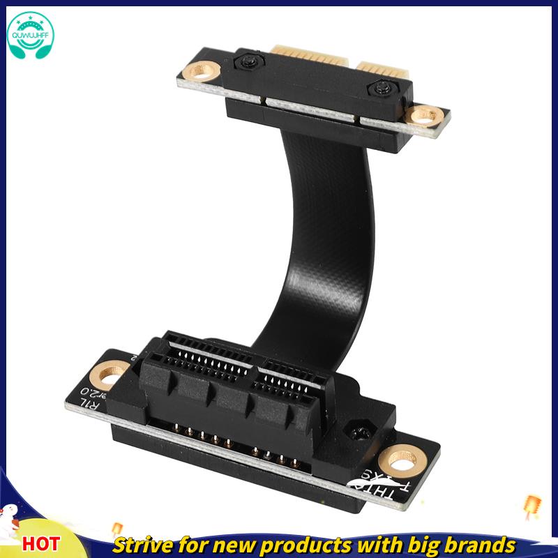 PCIE X1 Riser Cable Dual 90 Degree Right Angle PCIe 3.0 X1 to X1 ...