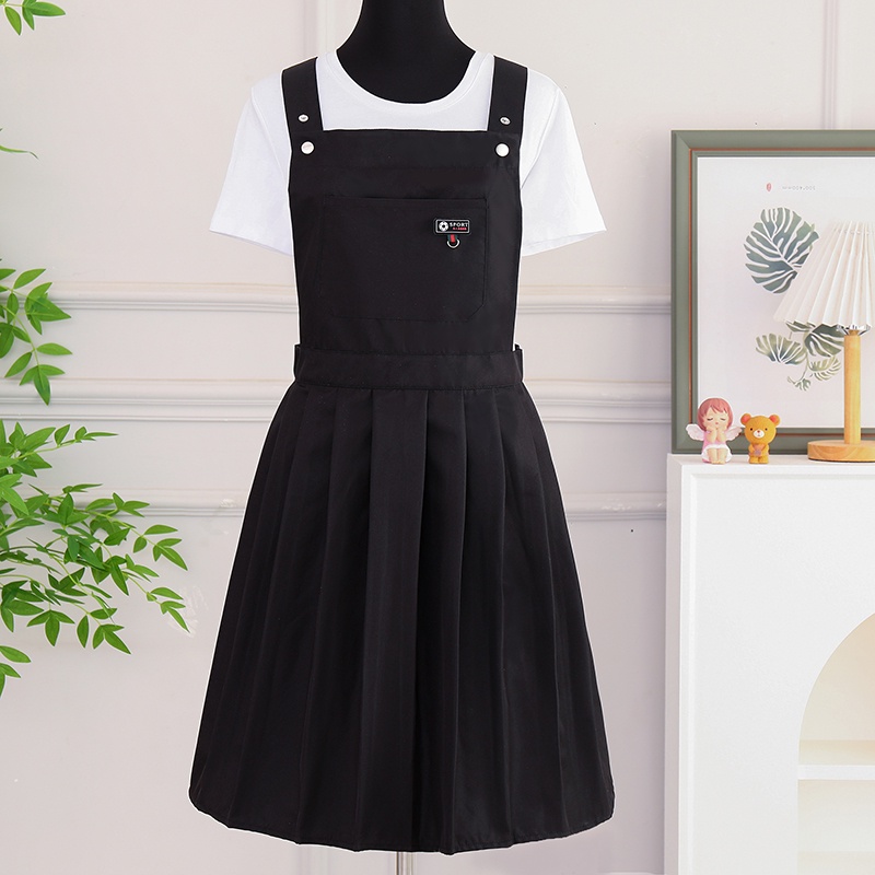 Pleated Skirt Design Work Clothes Waist Plus Size Number Apron Milk Tea