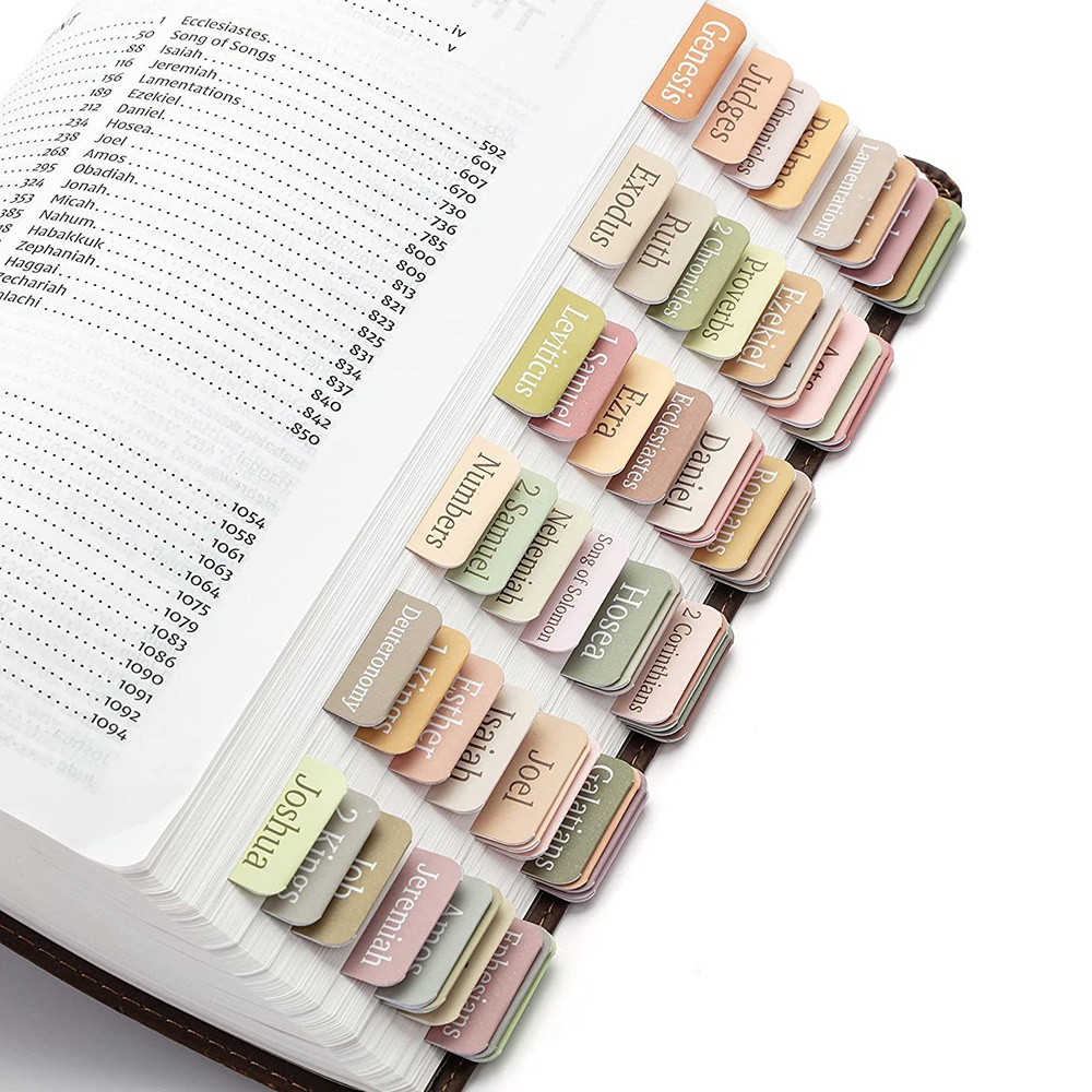 5 Sheet Bible Index Label Sticker Bookmark Stickers Writable Removable ...
