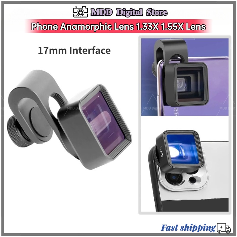 Phone Anamorphic Lens 1.33X 1.55X WideAngle SmartPhone Lens For iPhone