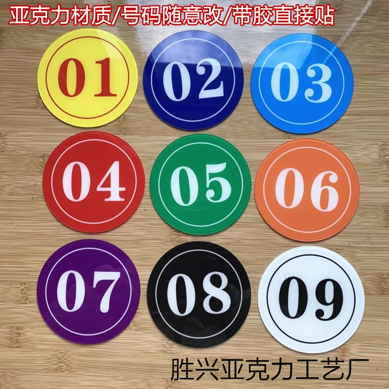 Acrylic Number Plate Number Sticker Machine Savings Number Serial Plate Round Locker