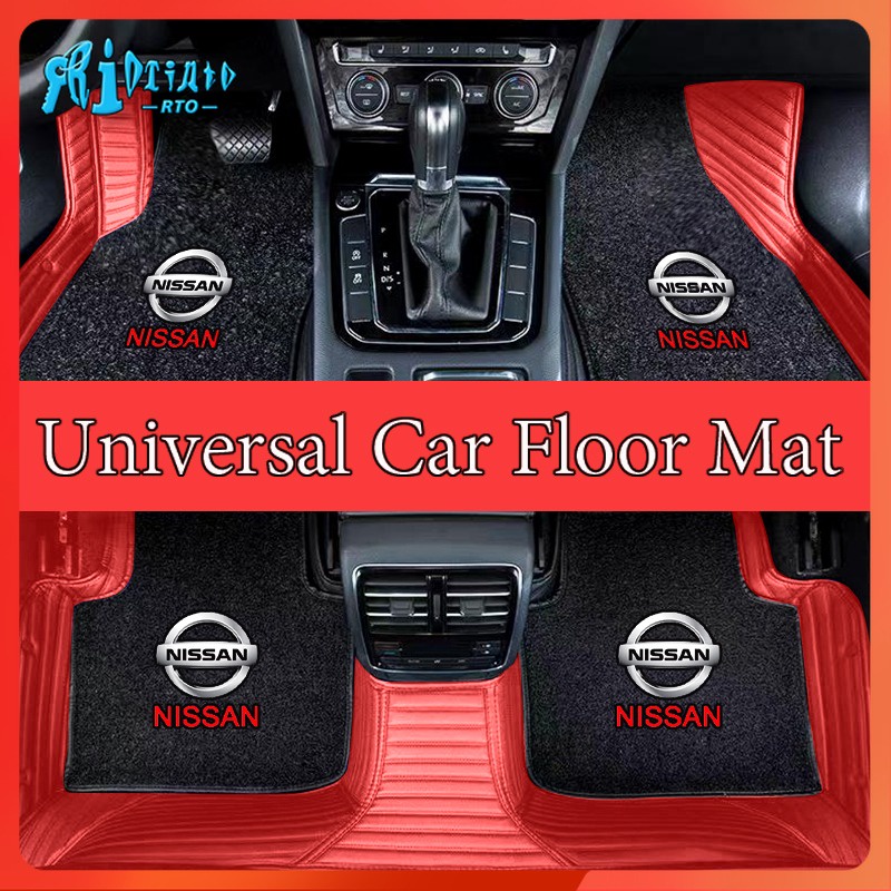 RtoT 4PCS Carpet Flannel Odorless Anti-slip Car Floor Mats for Nissan ...