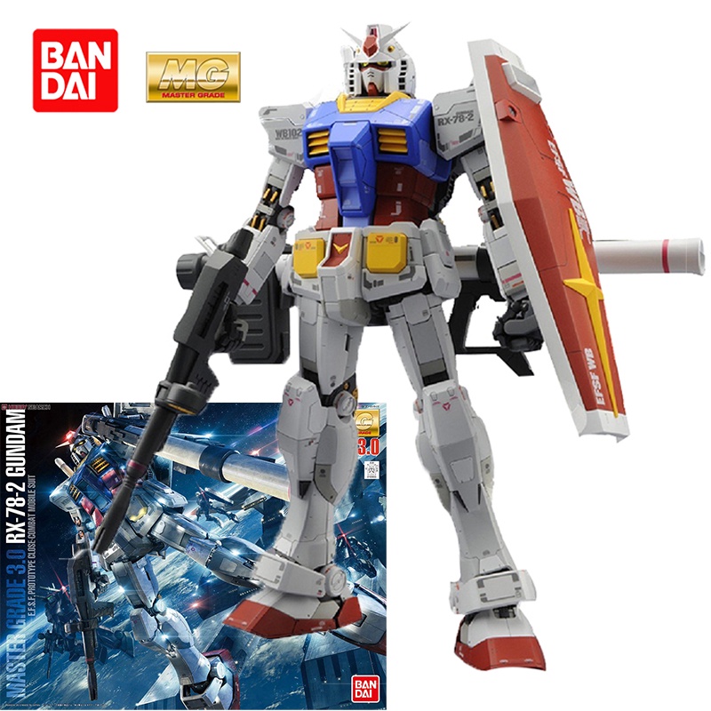 Bandai MG 1/100 MASTER GRADE 3.0 RX-78-2 Gundam Action Figure Mobile ...