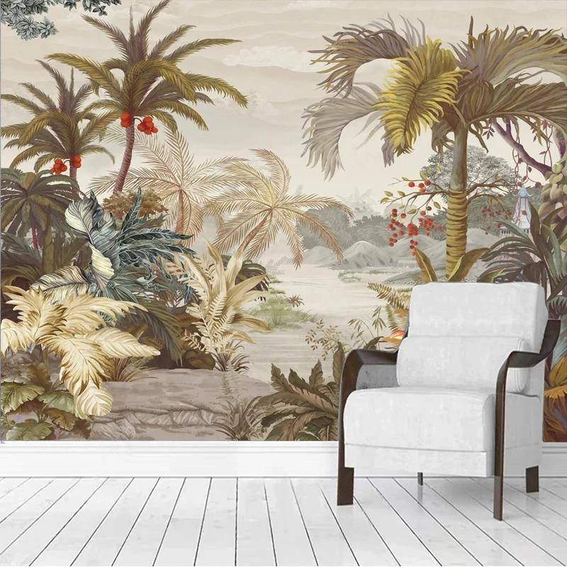 Custom Photo Murals Leaves Of Tropical Southeast Asian Plants Wallpape ...