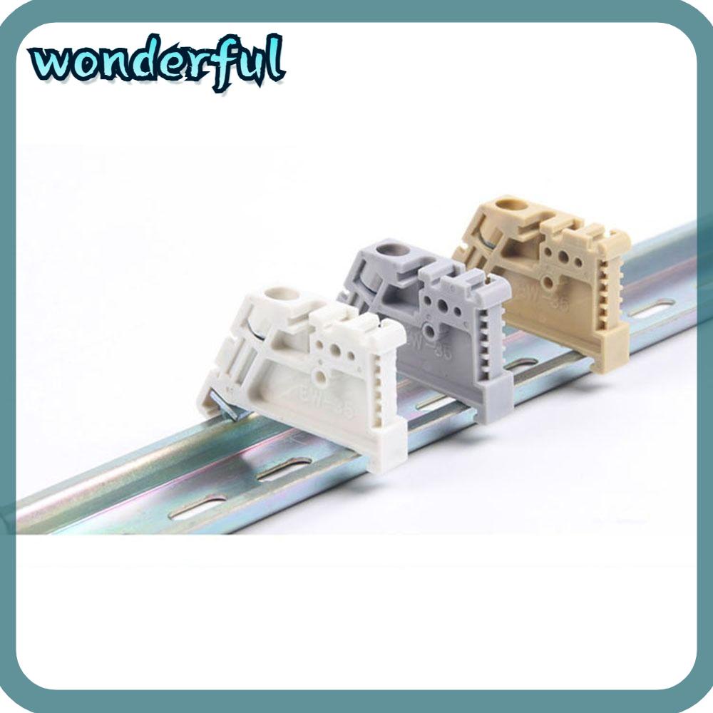 WONDER 50pcs EW35 End Clamp, Terminal Block Accessories EW35 Fastener EW 35 DIN Rail Terminal