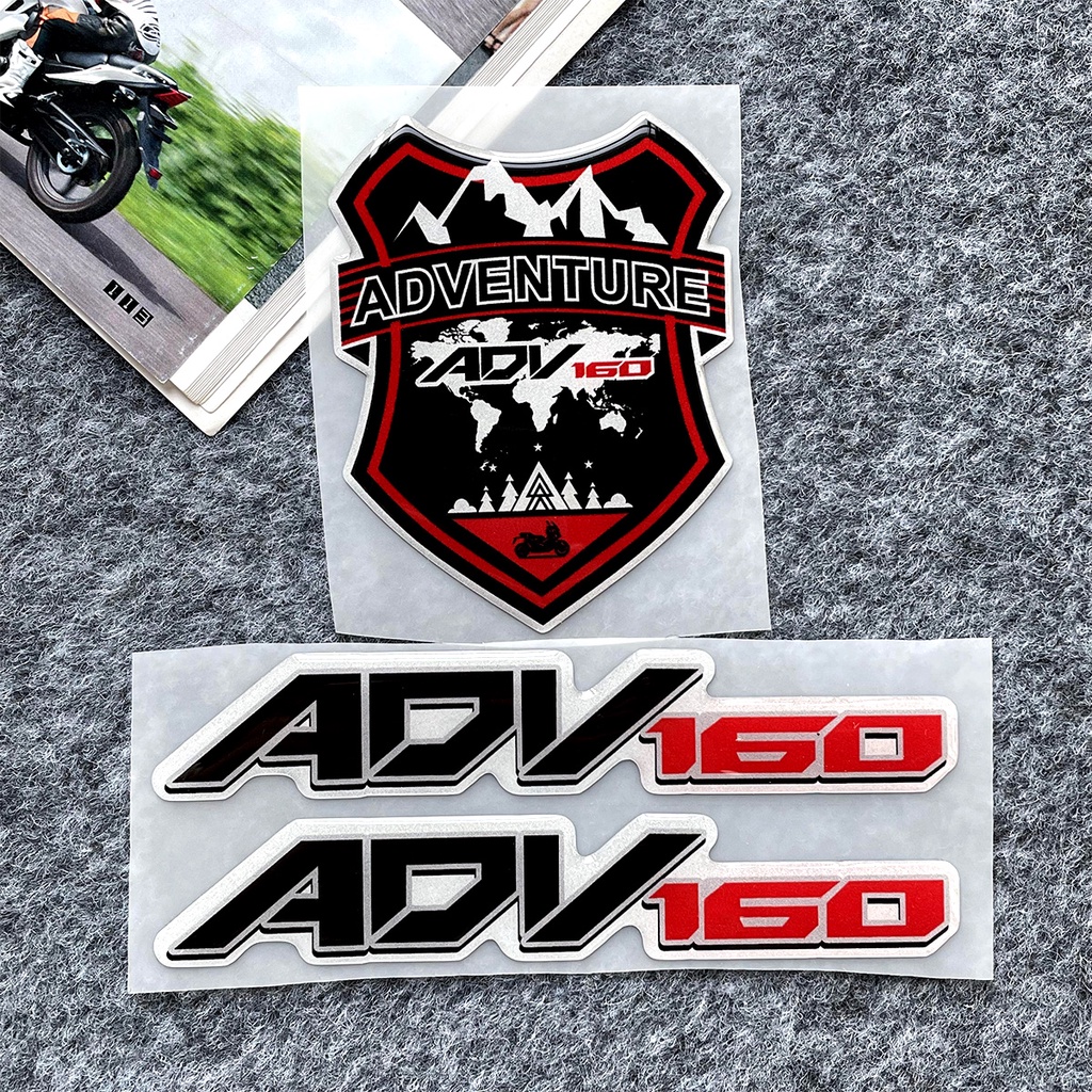 For Honda ADV160 Motorcycle Logo Sticker Adventure Rider Decals 3D Fuel ...