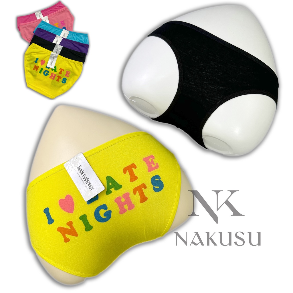 Nakusu 12pieces Sonia Fashion Cotton Ladies Panty Womens Panties Free Size 24 26waistline 2398