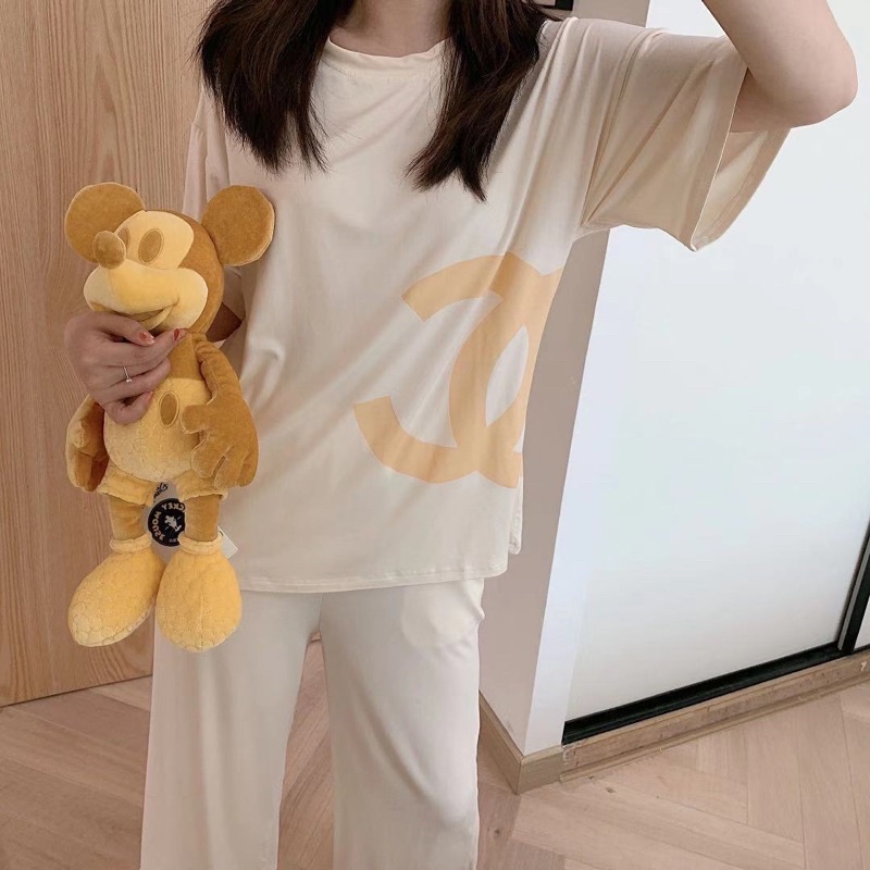 ♞Women Cotton Terno Cartoon Characters Sleepwear Pajama Set Shopee