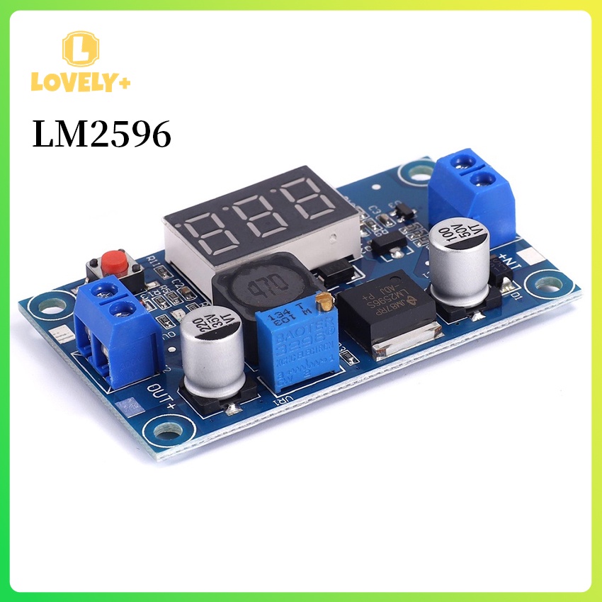 Module Abaisseur De Tension DC-DC LM2596 - Entrée 4-40V, Sortie 1.3-37V Réglable - Avec Voltmètre LED