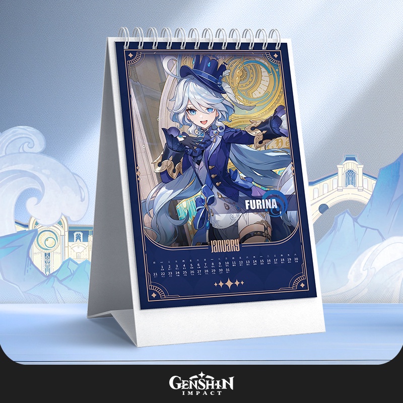 Genshin Impact 2024 Desk Calendar New Year Fontaine Furina Neuvillette   Sg 11134201 7rbnc Lpom1fnmo80j28