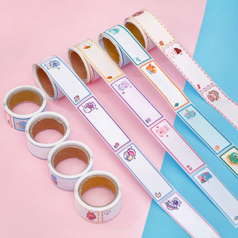 60pcs Cartoon Name Tag Stickers for Teachers Students Kids, Cute Animal ...