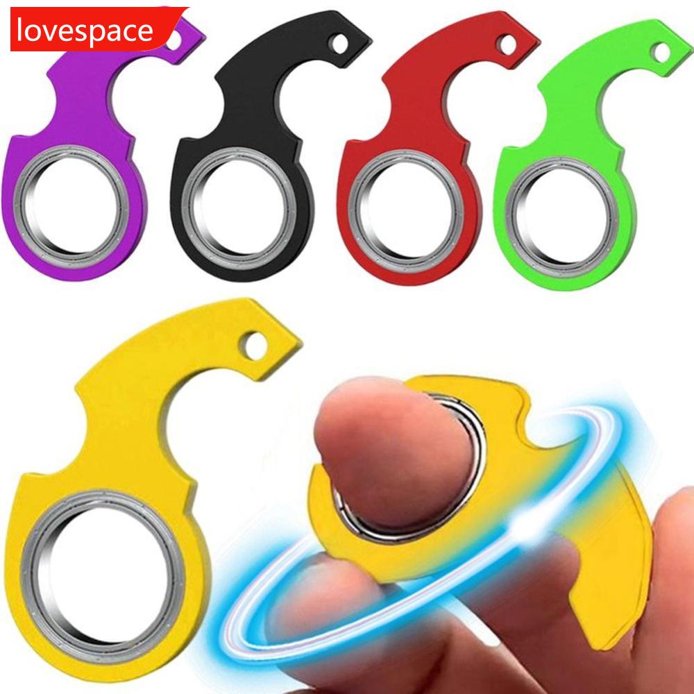 LOVESPACE Kid Fingertip Spinning Keyring Spinner Stress Toy Metal Anti