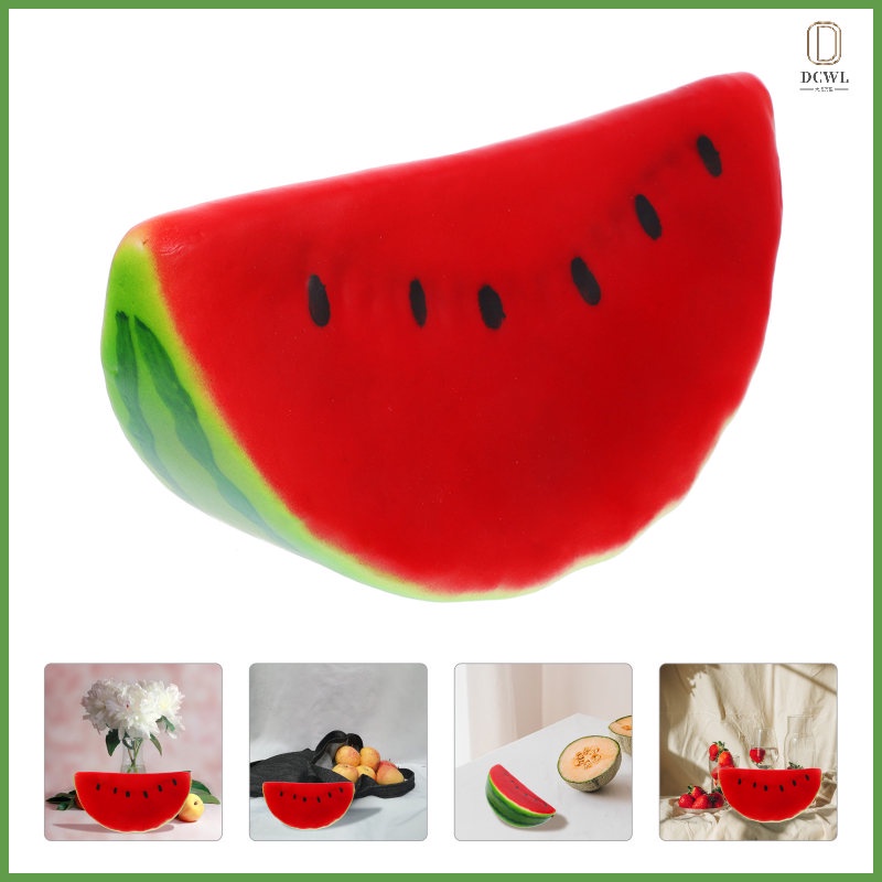 3 Pcs Table Top Decor Artificial Fruits Desktop Fake Watermelon Props