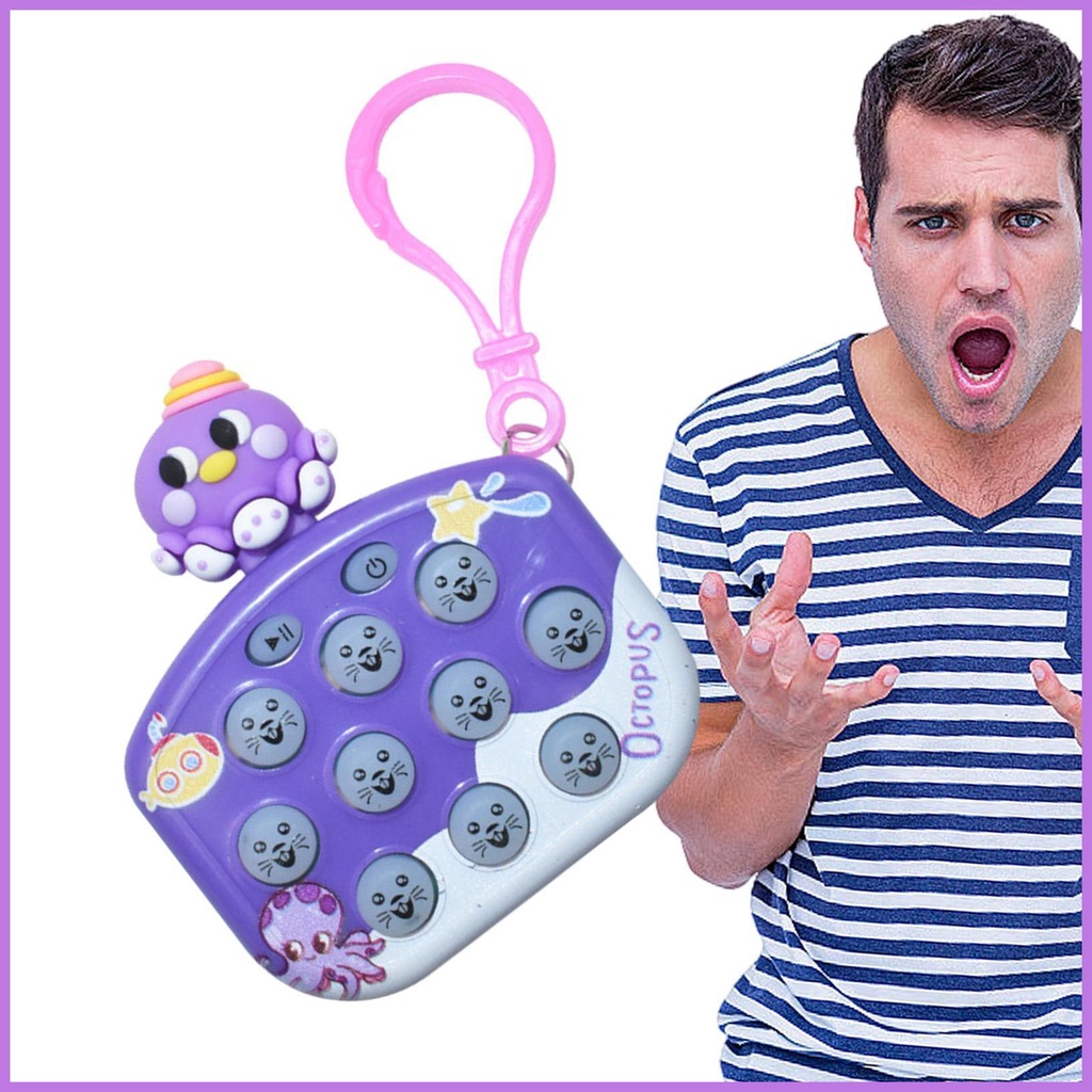 Fast Push Bubble Fidget Game With Lights - 4 Mode Autism Sensory Toy For Teens & Adults